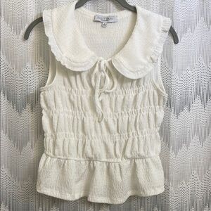 Sweet Rain White Sleeveless Top